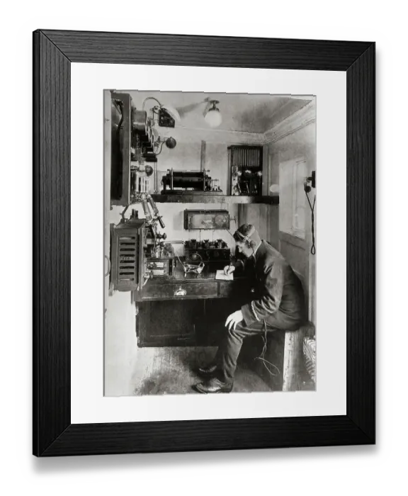 Framed Print : Re-enactment of the SOS Signals from the RMS Titanic Framed Print : Re-enactment of the SOS Signals from the RMS Titanic