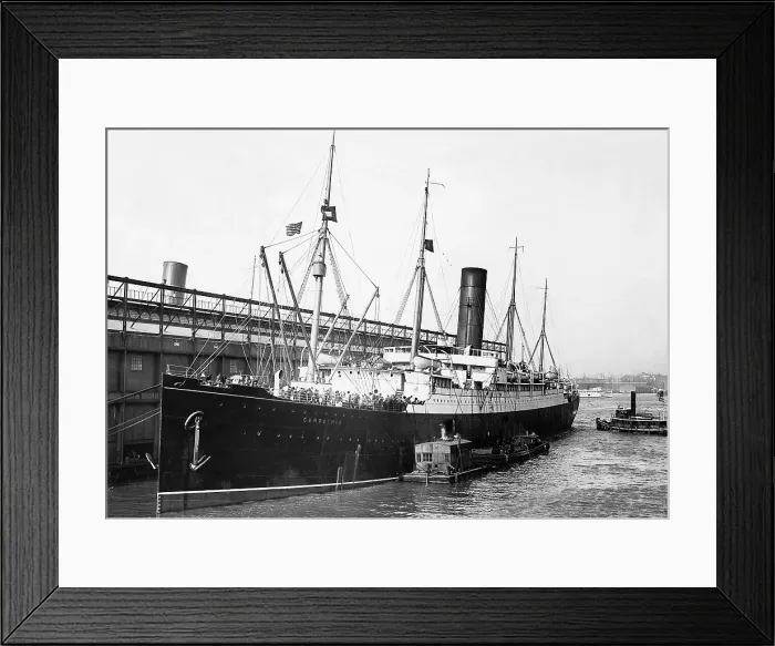 Framed Print : The Carpathia at a Pier Framed Print : The Carpathia at a Pier