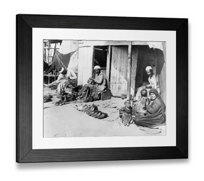 Framed Print : SHOE MAKERS IN EGYPT Framed Print : SHOE MAKERS IN EGYPT