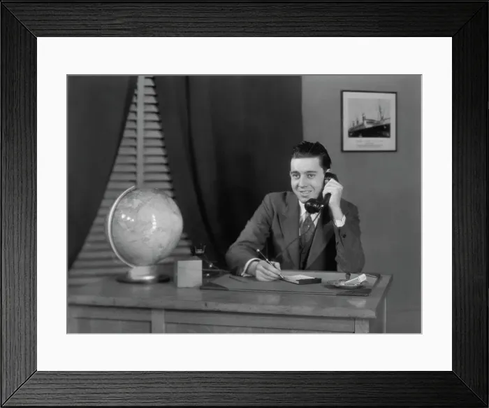 Framed Print : Business Call
