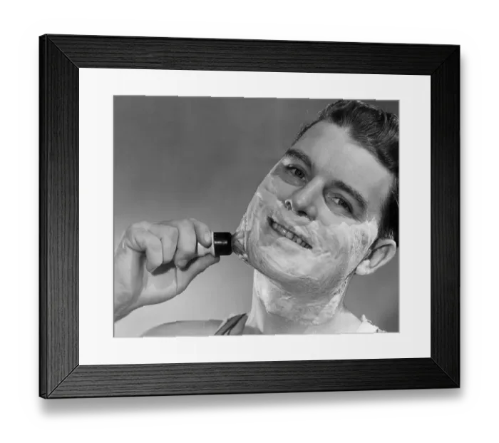 Framed Print : Shaving Foam Framed Print : Shaving Foam