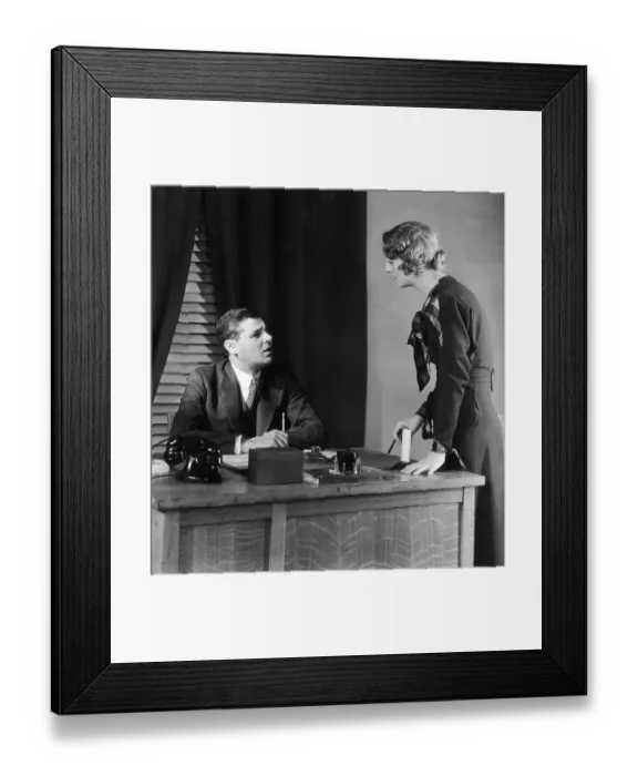 Framed Print : Secretarial Task Framed Print : Secretarial Task