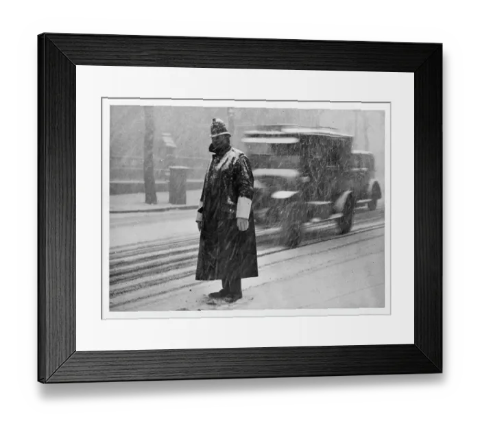 Framed Print : BOBBIE IN SNOW STORM Framed Print : BOBBIE IN SNOW STORM