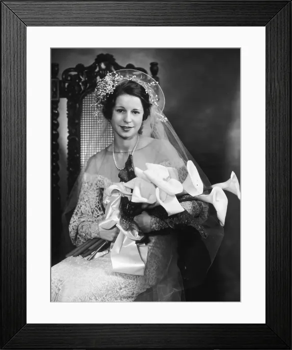 Framed Print : Bride With Lillies Framed Print : Bride With Lillies