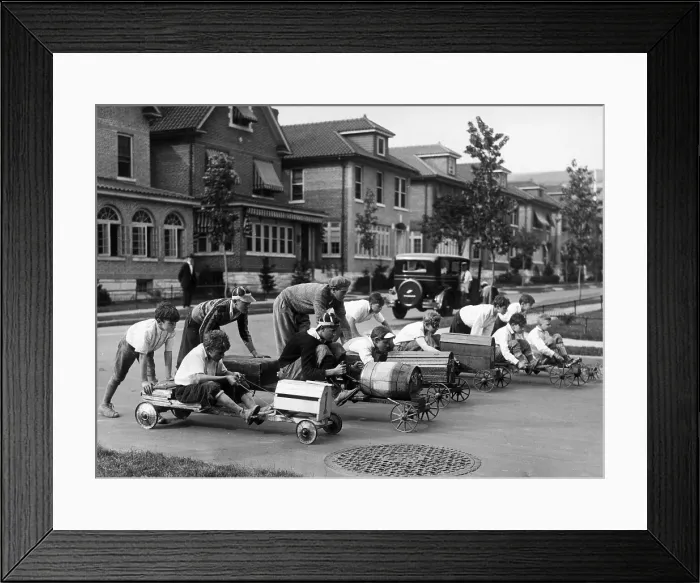 Framed Print : Go Cart Race Framed Print : Go Cart Race