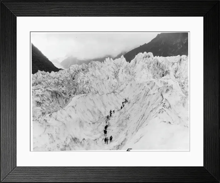 Framed Print : Party Of Climbers On The Franz Josef Glacier In New Zealand Framed Print : Party Of Climbers On The Franz Josef Glacier In New Zealand