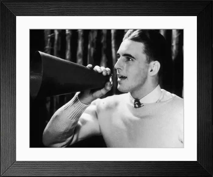 Framed Print : Megaphone Man Framed Print : Megaphone Man