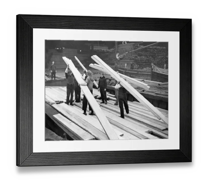 Framed Print : LUMBER YARD WORKERS Framed Print : LUMBER YARD WORKERS