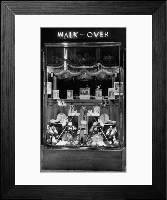 Framed Print : Walk-Over Shoe Shop
