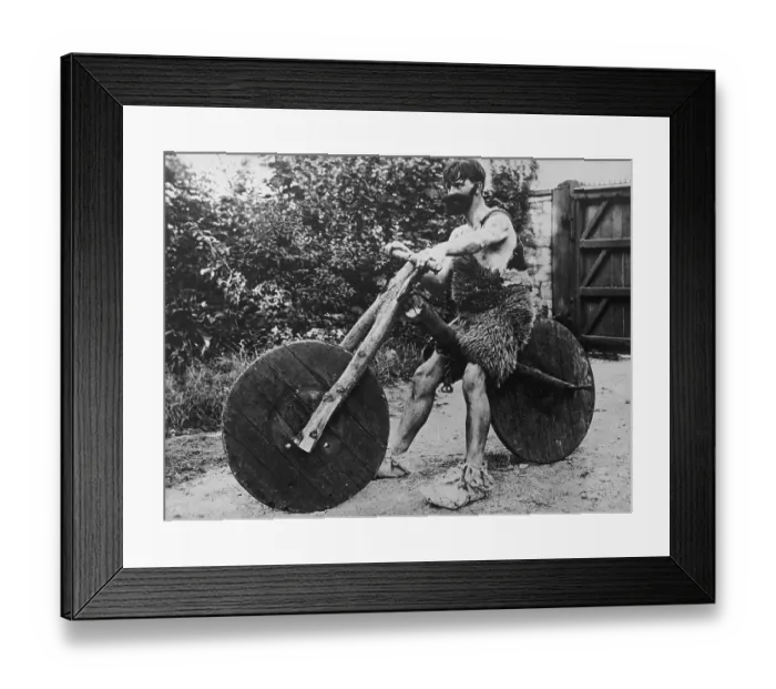Framed Print : Caveman Transport