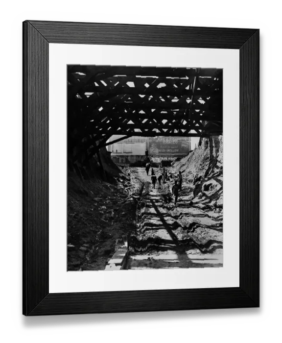 Framed Print : New York City Subway Tunnel Excavation Framed Print : New York City Subway Tunnel Excavation