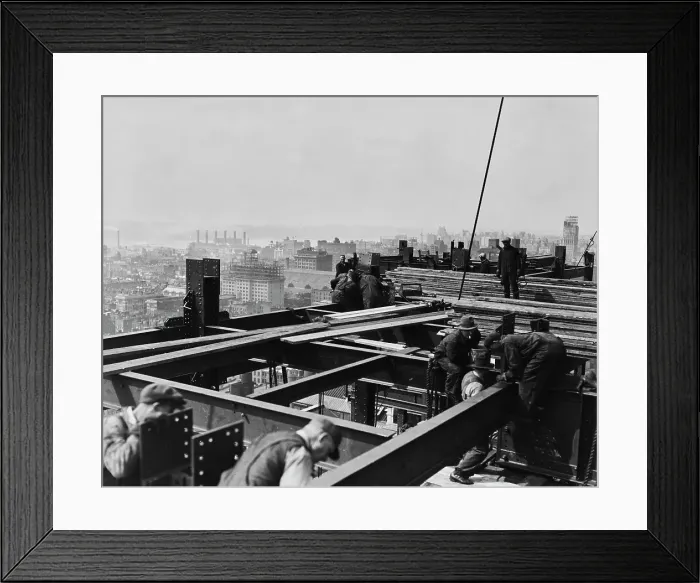 Framed Print : Constructing The Paramount Building, NYC Framed Print : Constructing The Paramount Building, NYC