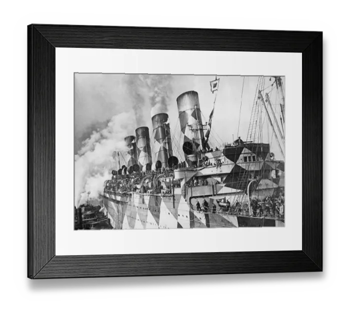 Framed Print : Leviathan In Dazzle Camouflage