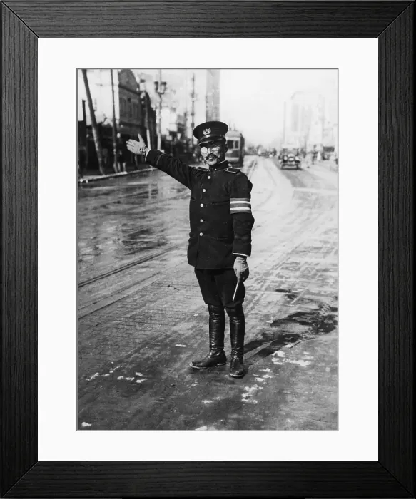 Framed Print : Tokyo Traffic Cop Framed Print : Tokyo Traffic Cop