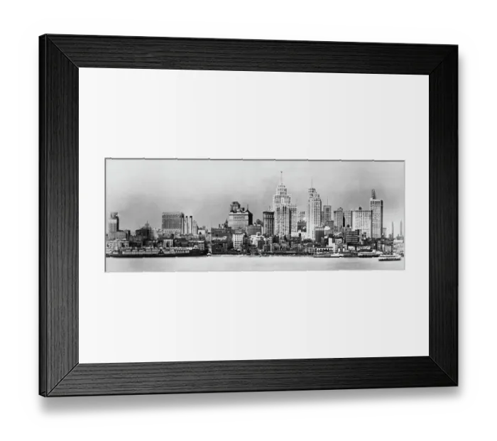 Framed Print : Downtown Detroit Skyline Framed Print : Downtown Detroit Skyline