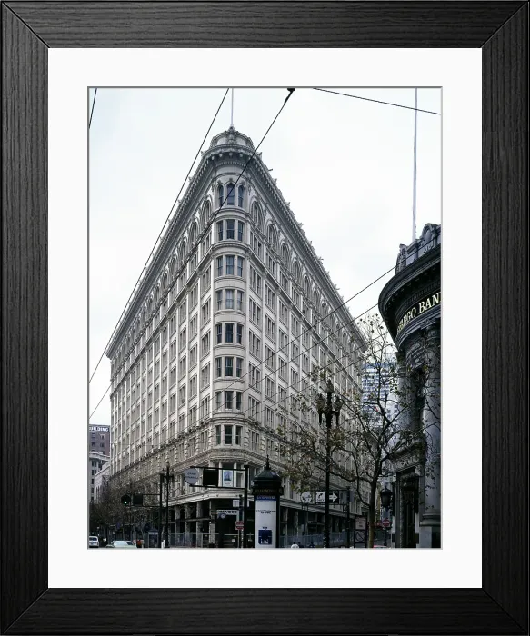 Framed Print : San Francisco, California Flatiron Building, constructed in the Financial District in 1913 Framed Print : San Francisco, California Flatiron Building, constructed in the Financial District in 1913