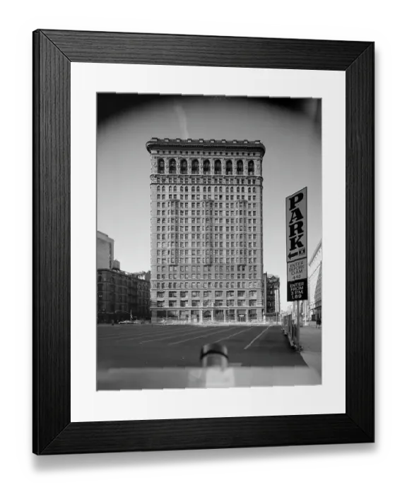 Framed Print : Looking West Across A Parking Lot To The Flatiron Building Framed Print : Looking West Across A Parking Lot To The Flatiron Building
