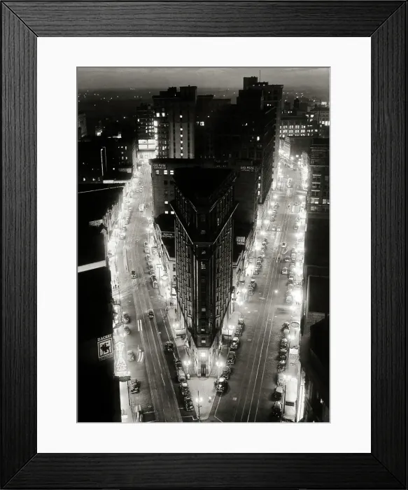 Framed Print : 1930s Atlanta at Night Framed Print : 1930s Atlanta at Night