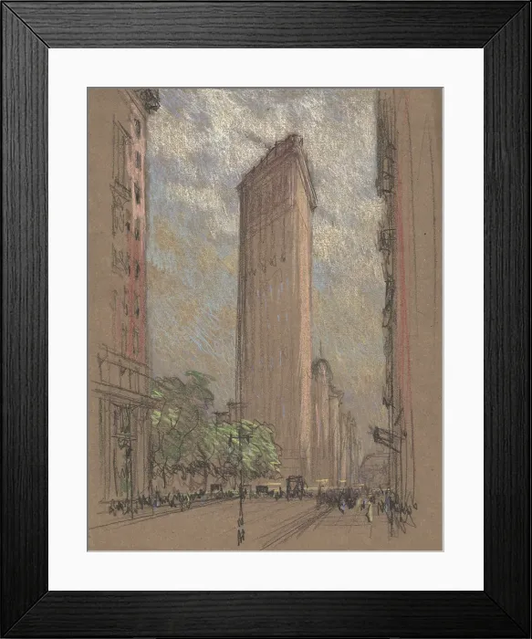 Framed Print : Flatiron Building By Pennell Framed Print : Flatiron Building By Pennell