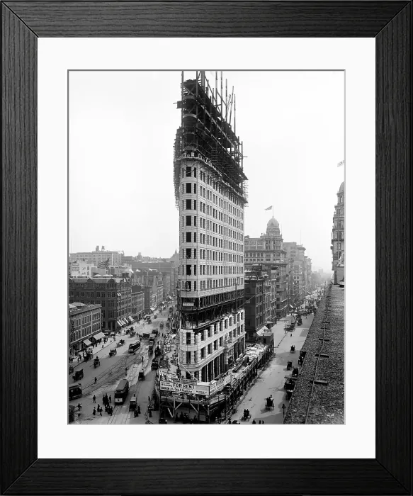 Framed Print : The Flatiron Building Under Construction Framed Print : The Flatiron Building Under Construction
