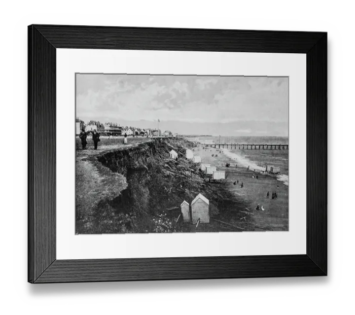 Framed Print : Antique black and white photograph of England and Wales: Clacton Framed Print : Antique black and white photograph of England and Wales: Clacton