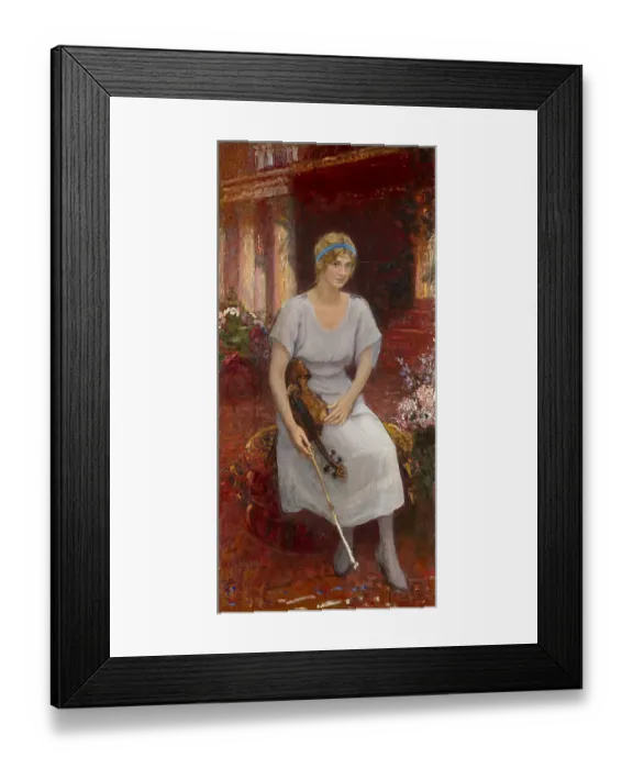 Framed Print : Portrait of the Violinist Cecilia Hansen (1897-1989), 1922. Artist: Repin, Ilya Yefimovich (1844-1930) Framed Print : Portrait of the Violinist Cecilia Hansen (1897-1989), 1922. Artist: Repin, Ilya Yefimovich (1844-1930)