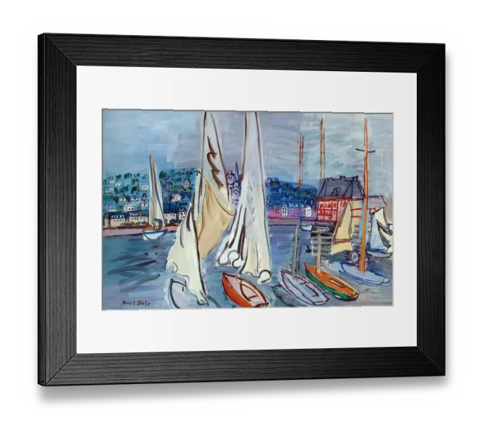 Framed Print : Sailing Boats At Trouville Framed Print : Sailing Boats At Trouville