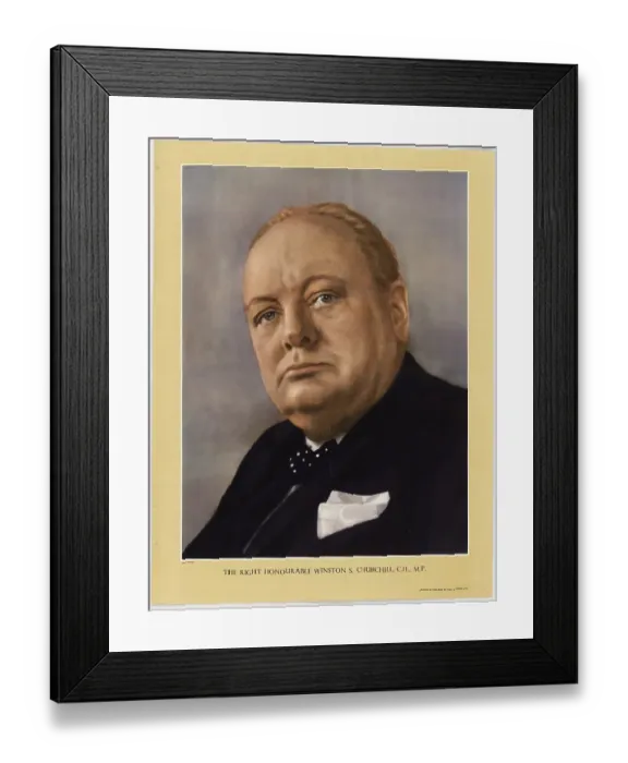 Framed Print : Winston Churchill Poster