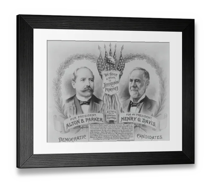 Framed Print : Democratic Candidates 1904 Framed Print : Democratic Candidates 1904