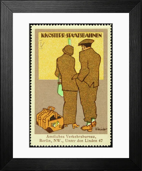 Framed Print : Poster stamp Austrian State Railways Framed Print : Poster stamp Austrian State Railways
