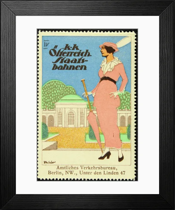Framed Print : Poster stamp Austrian State Railways Framed Print : Poster stamp Austrian State Railways