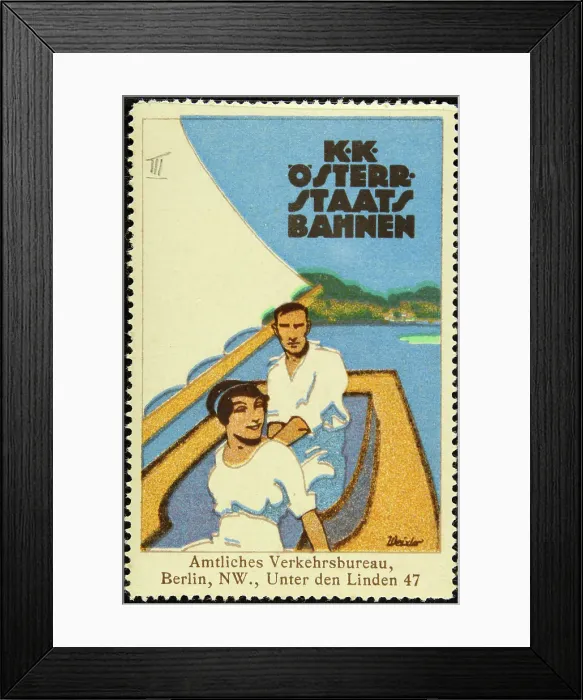 Framed Print : Poster stamp Austrian State Railways Framed Print : Poster stamp Austrian State Railways