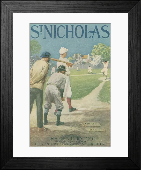 Framed Print : St. Nicholas Baseball Poster Framed Print : St. Nicholas Baseball Poster
