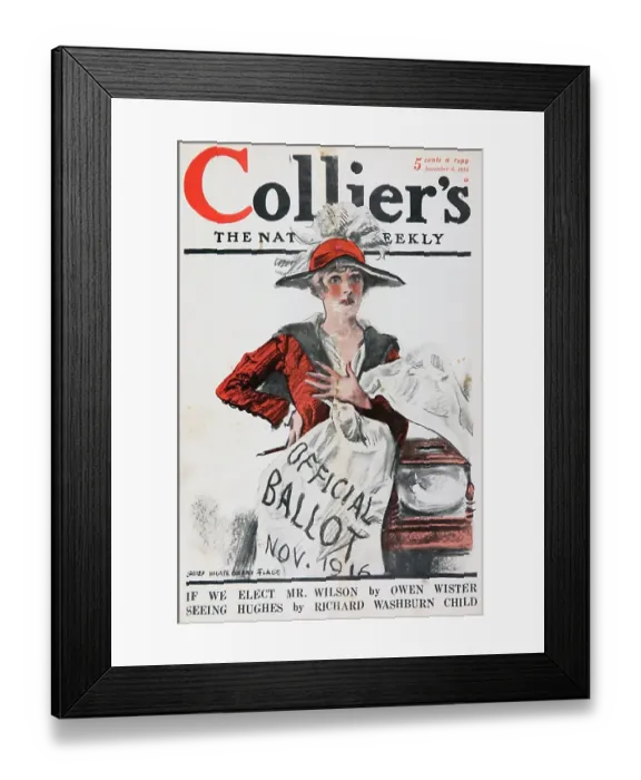Framed Print : Collier'S Suffrage Cover Framed Print : Collier'S Suffrage Cover