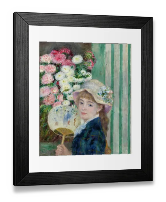 Framed Print : Girl With A Fan By Renoir Framed Print : Girl With A Fan By Renoir