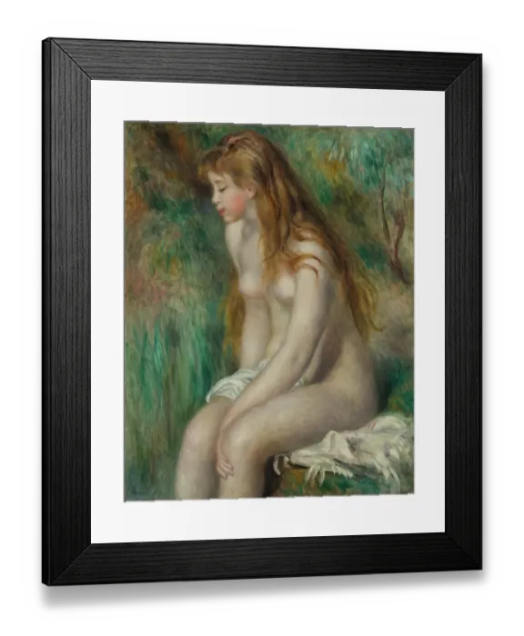 Framed Print : Young Girl Bathing Framed Print : Young Girl Bathing