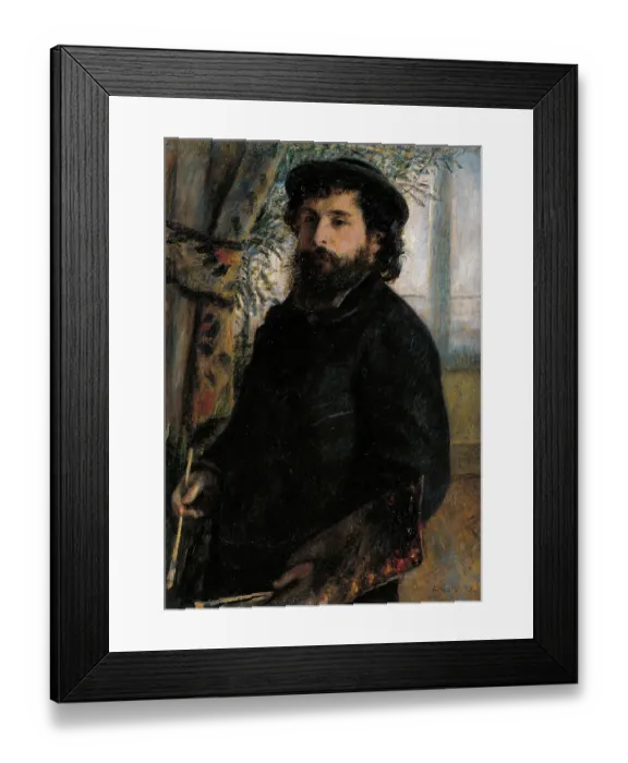 Framed Print : Portrait of Claude Monet, by Pierre-Auguste Renoir, 1875, 19th Century, oil on canvas Framed Print : Portrait of Claude Monet, by Pierre-Auguste Renoir, 1875, 19th Century, oil on canvas