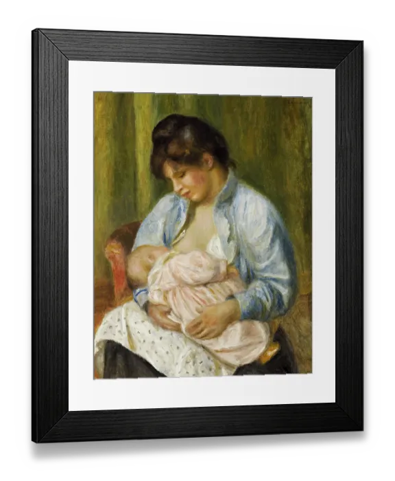 Framed Print : A Woman Nursing a Child Framed Print : A Woman Nursing a Child