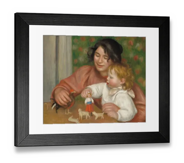 Framed Print : Child With Toys - Gabrielle And The Artists Son
