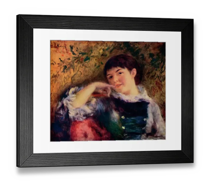 Framed Print : La Songeuse, c19th century. Artist: Pierre-Auguste Renoir Framed Print : La Songeuse, c19th century. Artist: Pierre-Auguste Renoir