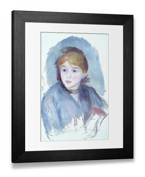 Framed Print : Young Girl In Blue, C1882