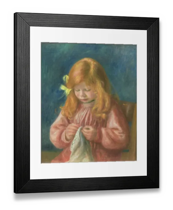 Framed Print : Jean Renoir Sewing Framed Print : Jean Renoir Sewing