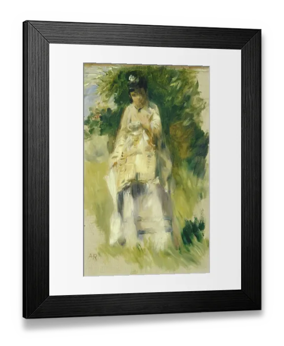 Framed Print : Woman Standing By A Tree Framed Print : Woman Standing By A Tree