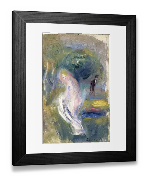 Framed Print : Nude With Figure In Background