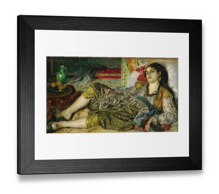 Framed Print : Odalisque, 1870. Artist Pierre-Auguste Renoir Framed Print : Odalisque, 1870. Artist Pierre-Auguste Renoir