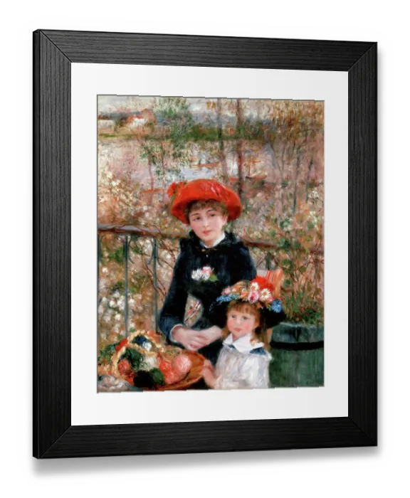 Framed Print : Two Sisters (On the Terrace), 1881. Artist: Pierre-Auguste Renoir Framed Print : Two Sisters (On the Terrace), 1881. Artist: Pierre-Auguste Renoir