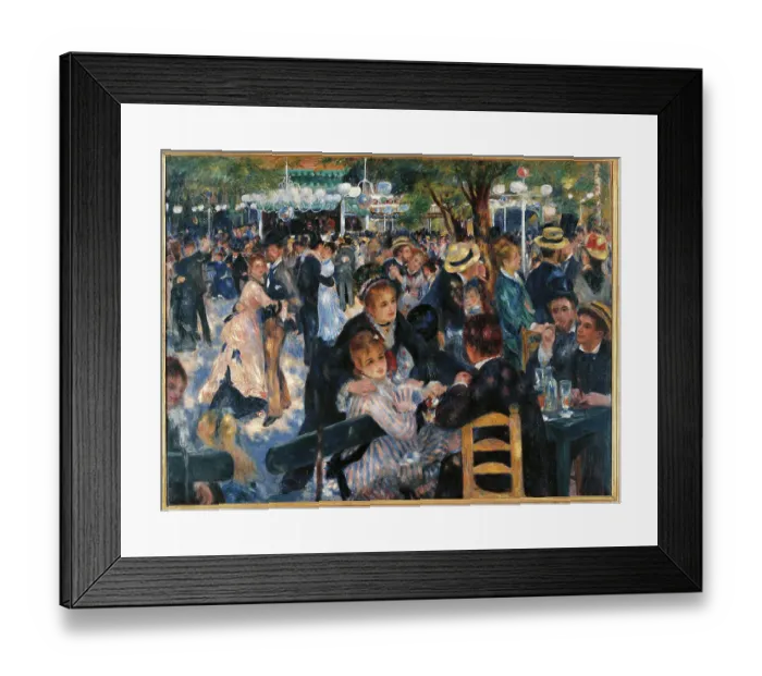 Framed Print : Dance at the Moulin de la Galette, by Pierre-Auguste Renoir, 1876, 19th Century, oil on canvas, cm 131 x 175 Framed Print : Dance at the Moulin de la Galette, by Pierre-Auguste Renoir, 1876, 19th Century, oil on canvas, cm 131 x 175