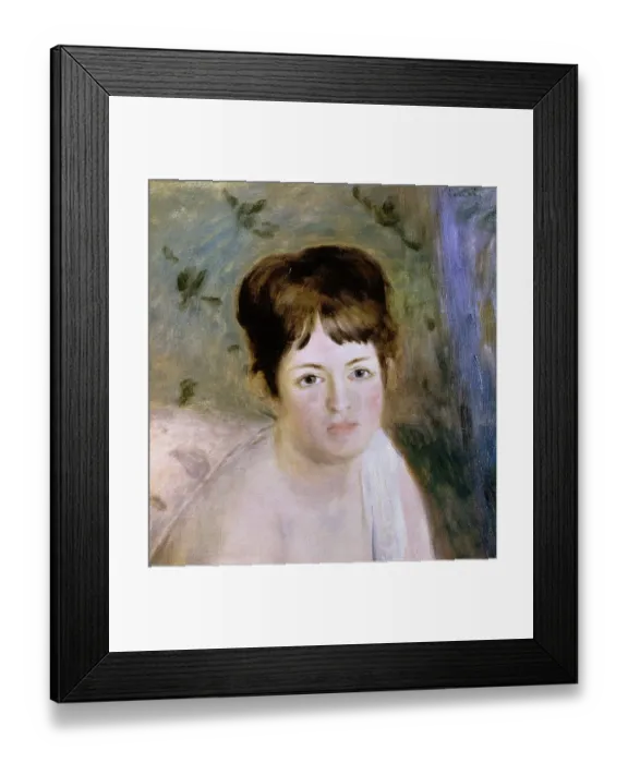 Framed Print : Head of a Woman, c1876. Artist: Pierre-Auguste Renoir