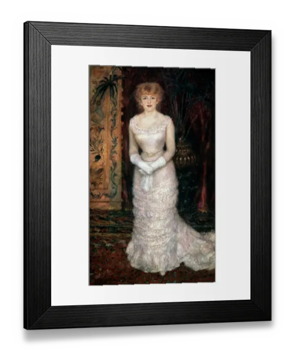 Framed Print : Portrait of the Actress Jeanne Samary, 1878. Artist: Pierre-Auguste Renoir Framed Print : Portrait of the Actress Jeanne Samary, 1878. Artist: Pierre-Auguste Renoir