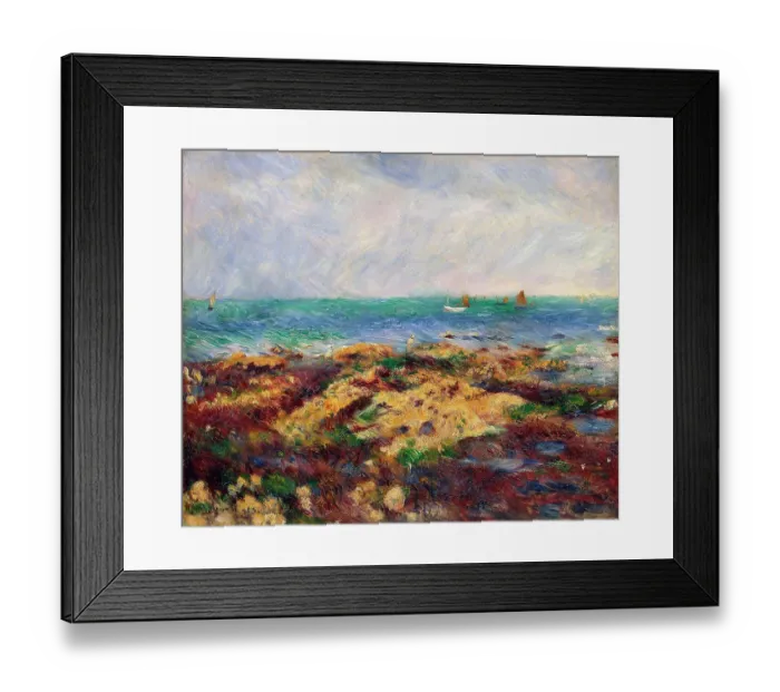 Framed Print : Low Tide at Yport, 1883. Artist: Pierre-Auguste Renoir Framed Print : Low Tide at Yport, 1883. Artist: Pierre-Auguste Renoir